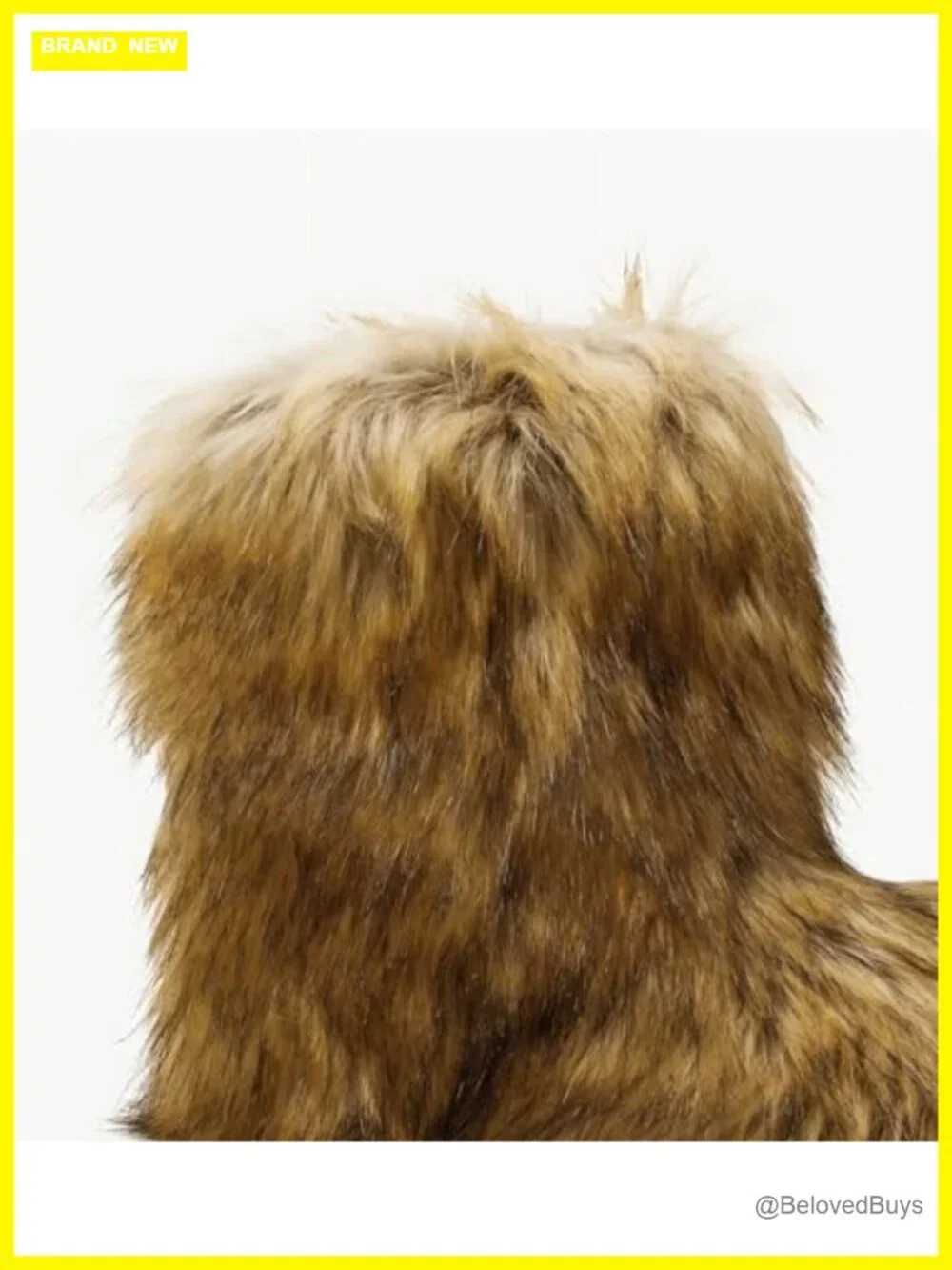 Faux Fur Fluffy Platform Ankle Booties Winter Snow Boots Y2K